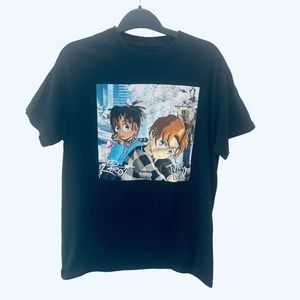 TKL Juice World & Kid Laroi 999 Club Black T Shirt Medium Anime Graphic Print
